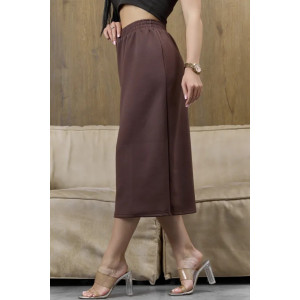 Юбка женская "Мила 2" 1242-5 полиэстер с лайкрой (р-ры: 42-56) коричневый