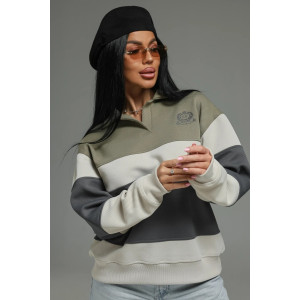 Свитшот женский "Тринити" трикотаж диагональ (р-ры: 48-62) оливковый