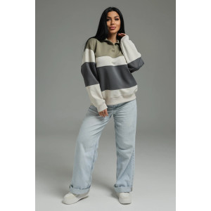 Свитшот женский "Тринити" трикотаж диагональ (р-ры: 48-62) оливковый