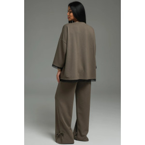 Костюм двойка женский "Купава" трикотаж вафля (р-ры: 46-60) хаки
