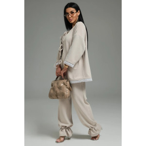 Костюм двойка женский "Купава" трикотаж вафля (р-ры: 46-60) бежевый Костюм двойка женский "Купава" трикотаж вафля (р-ры: 46-60) бежевый