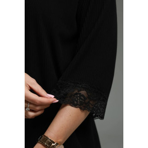 Футболка женская "Богемия" кашемир лапша (р-ры: 48-58) черный