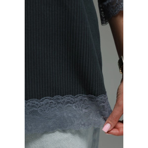 Футболка женская "Богемия" кашемир лапша (р-ры: 48-58) графит