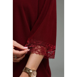 Футболка женская "Богемия" кашемир лапша (р-ры: 48-58) бордо