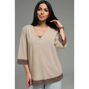 Футболка женская "Богемия" кашемир лапша (р-ры: 48-58) бежевый