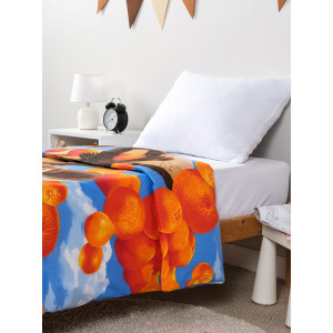 Пододеяльник классический поплин "Чебурашка в небе"