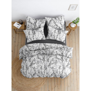 Постельное белье поплин стандарт на резинке "Иллирия" ч/б