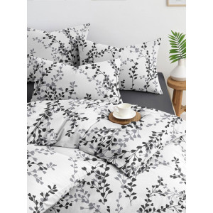 Постельное белье поплин стандарт на резинке "Иллирия" ч/б