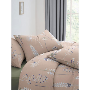 Постельное белье поплин стандарт на резинке "Гарнет" розовый