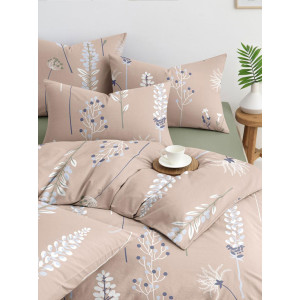 Постельное белье поплин стандарт на резинке "Гарнет" розовый