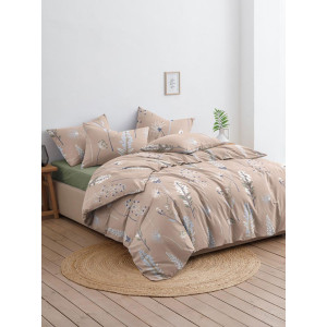 Постельное белье поплин стандарт на резинке "Гарнет" розовый