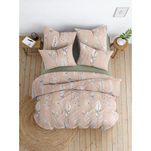 Постельное белье поплин стандарт на резинке "Гарнет" розовый