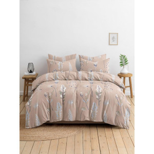 Постельное белье поплин стандарт на резинке "Гарнет" розовый