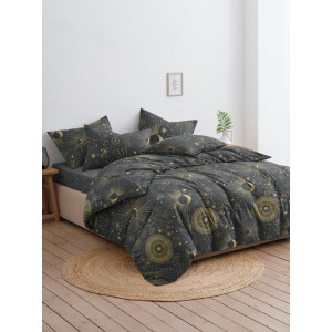 Постельное белье поплин стандарт на резинке "Сфера"