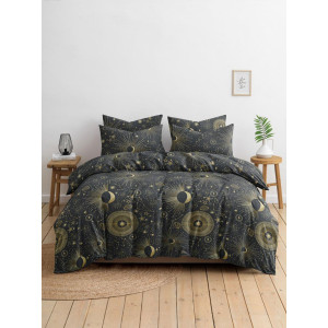 Постельное белье поплин стандарт на резинке "Сфера"