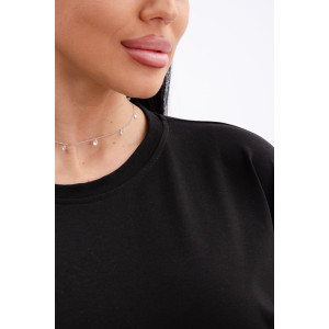 Лонгслив женский "Аида 5" кулирка с лайкрой (р-ры: 40-54) черный