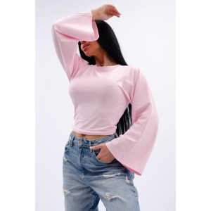 Лонгслив женский "Аида 4" кулирка с лайкрой (р-ры: 40-54) розовый