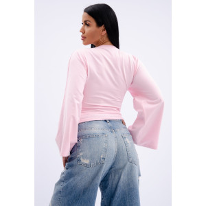 Лонгслив женский "Аида 4" кулирка с лайкрой (р-ры: 40-54) розовый