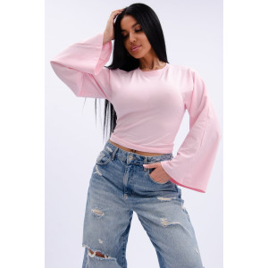 Лонгслив женский "Аида 4" кулирка с лайкрой (р-ры: 40-54) розовый