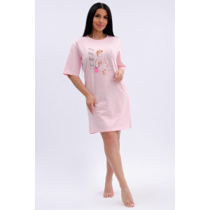 Туника женская "Эмили 4" кулирка (р-ры: 44-54) розовый