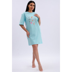 Туника женская "Эмили 2" кулирка (р-ры: 44-54) голубой