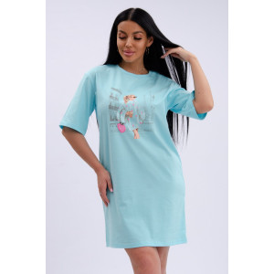 Туника женская "Эмили 2" кулирка (р-ры: 44-54) голубой