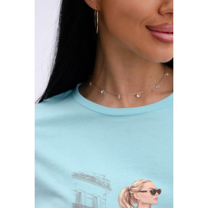 Туника женская "Эмили 2" кулирка (р-ры: 44-54) голубой