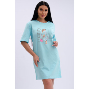 Туника женская "Эмили 2" кулирка (р-ры: 44-54) голубой