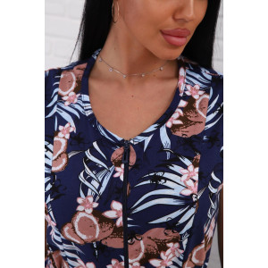 Халат женский 01071 кулирка (р-ры: 44-60) синий