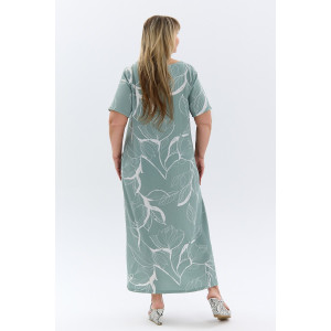 Платье женское П-048 жатка набивная (р-ры: 50-64) ментоловый