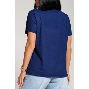 Футболка женская "Оксана" вискоза (р-ры: 48-66) синий