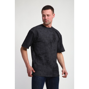 Футболка мужская М460 футер (р-ры: 46-60) черный винтаж