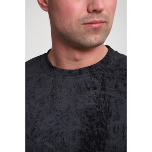 Футболка мужская М460 футер (р-ры: 46-60) черный винтаж