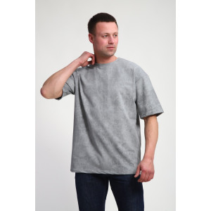 Футболка мужская М460 футер (р-ры: 46-60) серый винтаж