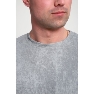 Футболка мужская М460 футер (р-ры: 46-60) серый винтаж