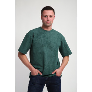 Футболка мужская М460 футер (р-ры: 46-60) тархун винтаж