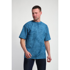 Футболка мужская М460 футер (р-ры: 46-60) индиго винтаж