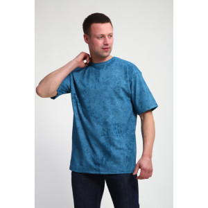 Футболка мужская М460 футер (р-ры: 46-60) индиго винтаж