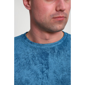 Футболка мужская М460 футер (р-ры: 46-60) индиго винтаж