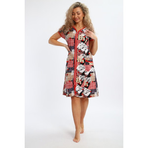 Халат женский "Юлия" Х1 кулирка (р-ры: 46-60) красный