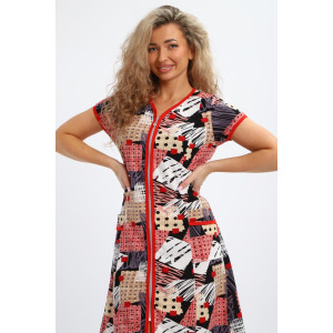 Халат женский "Юлия" Х1 кулирка (р-ры: 46-60) красный