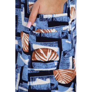 Халат женский "Юлия" Х1 кулирка (р-ры: 46-60) синий