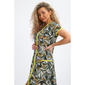 Халат женский "Юлия" Х1 кулирка (р-ры: 46-60) хаки