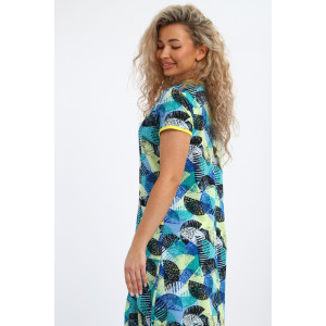 Халат женский "Юлия" Х1 кулирка (р-ры: 46-60) голубой