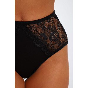Трусы женские №45091 кулирка с лайкрой (р-ры: 48-52) черный