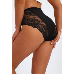 Трусы женские №45091 кулирка с лайкрой (р-ры: 48-52) черный