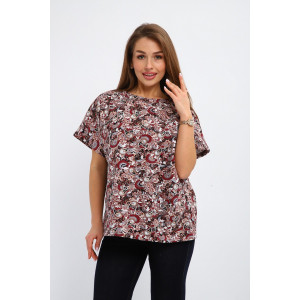 Футболка женская №261.1 кулирка (р-ры: 50-60) коричневый