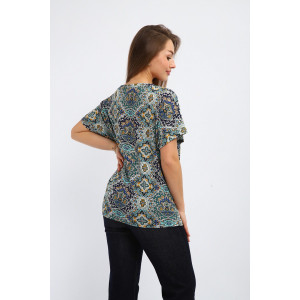 Футболка женская №261 кулирка (р-ры: 50-60) синий Футболка женская №261 кулирка (р-ры: 50-60) синий