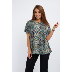 Футболка женская №261 кулирка (р-ры: 50-60) синий Футболка женская №261 кулирка (р-ры: 50-60) синий