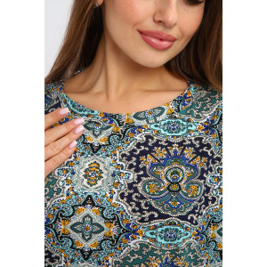 Футболка женская №261 кулирка (р-ры: 50-60) синий Футболка женская №261 кулирка (р-ры: 50-60) синий